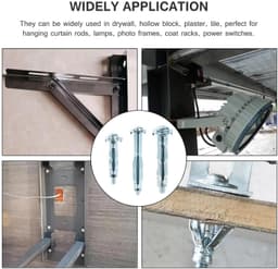 80 Stuks Metalen Holte Pluggen Met Schroef, Spreidpluggen Voor Holle Ruimte, Pluggen Met Binnendraad — thumbnail 5
