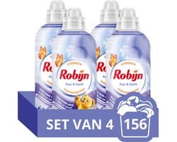 Robijn Wasverzachter - Puur & Zacht - 4 Stuks - 156 Wasbeurten - Voordeelverpakking