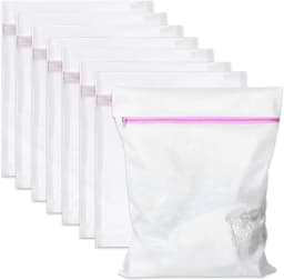 Set van 8 fijne waszakken met ritssluiting, 20 x 30 cm, ideaal voor ondergoed, sokken en delicate kleding, perfect voor reizen en studentenhuizen — thumbnail 1