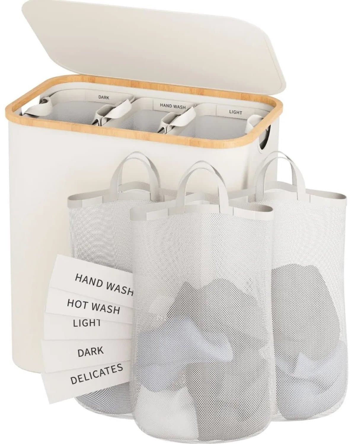 Tremeo Wassorteerder - Wasmand - 160 Liter - Crèmewit — afbeelding 1