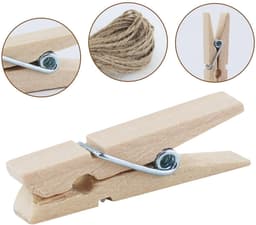 Dailygoods - 110 stuks houten knijpers - Mini-wasknijpers voor doe-het-zelf decoratie — thumbnail 3