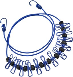 Waslijn met Clips - Reis Waslijn Outdoor Waslijn - Kleding Drogen - Winddicht Ontwerp - 3.7 Meter - Blauw — thumbnail 5