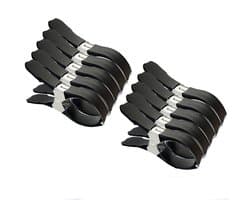 Zeilklemmen - 10 stuks - Clips Voor Zwembadafdekkingen - Dekzeil Klemmen - RVS - Winddicht en krasvast - Stevige klemming - Geschikt Voor Het Drogen Van Dekbedden, Sokken, Kleding En Zwembadafdekkingen - 12CM - zwart