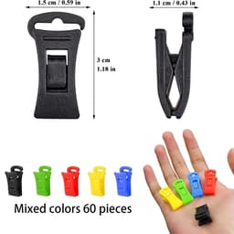 Dailygoods - 60 Stuks Wasclips voor Sokken - Kleur Mix voor Opbergen — thumbnail 3