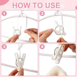 60 stuks waslijn haken met clips en touw, kunststof hangclips voor babykleding, winddichte ruimtebesparende opbergoplossing voor kast en droogrek — thumbnail 3