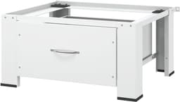 Wasmachineverhoger - Verhoger met lade - Wasmachine op hoogte - Stabiele constructie - 67 x 60 x 11 cm - Wit — thumbnail 1
