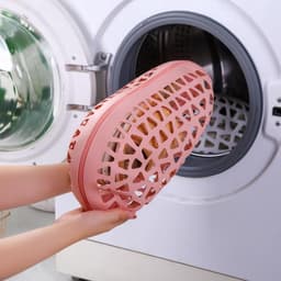 Schoenwasmachinezak 2 stuks, Sneakerwasmachinezak, Sneakerswaszakken, Opvouwbare schoenreinigingszakken (Roze) — thumbnail 2