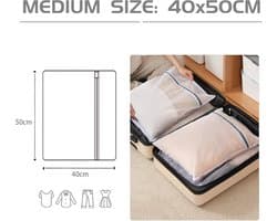 SnelShoppen - Set van 2 Wasnetten voor Wasmachine, Duurzame Waszakken met Rits, Reiswasnet voor Delicate Kleding, 40 x 50 cm