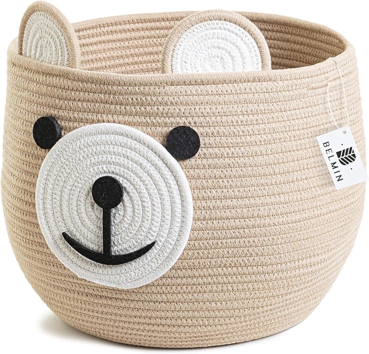 SnelShoppen - Grote Katoenen Speelgoedmand Kind - Wasbare, Duurzame Opbergmand voor Speelgoed, Knuffels en Baby Wasmand - Ideaal voor Kinderkamer, Spe — afbeelding 1