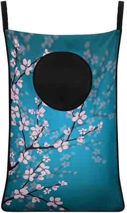 Omgoods - Hangende Waszak met Verstelbare Band in Aqua Roze Bloemen — thumbnail 2