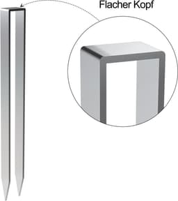 Omgoods - Set van 4 Grondankers voor Rozenbogen van Legering Staal — thumbnail 3
