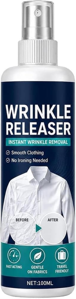 Antikreukelspray voor Kleding - 100ml - Snelwerkend en Antistatisch - Voor Reizen en Thuis — thumbnail 1