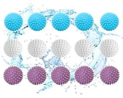 SnelShoppen - Droogballen voor Wasdroger, 15 Stuks Wasballen voor Wasmachine, Fluffy Wasballen voor Tumble Dryer, Herbruikbare TPR Droogballen in 3 Kl