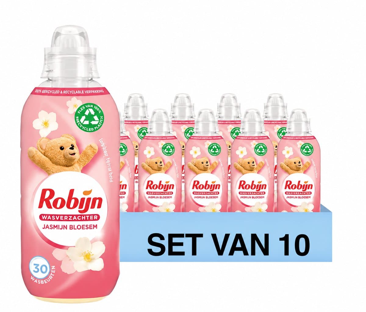 Robijn Wasverzachter - Jasmijn Bloesem - 604ml x 10 flessen - 30 Wasbeurten — afbeelding 1