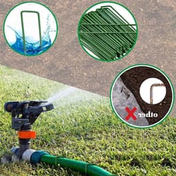 U-vormige tuinpinnen voor het vastzetten van grasmatten, onkruiddoek en netten - 15CM, 40 stuks — thumbnail 5