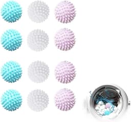 12 stuks drogerballen voor wasdroger, drogerballen voor donsjacks, wasballen, wasballen voor wasmachine, herbruikbaar, vermindert rimpels en verkort de droogtijd — thumbnail 1