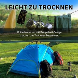 3 meter uitrekbare reiswaslijn met parels en reflecterend detail — thumbnail 5