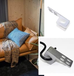 Meubelvering - Verbindingsclips - 4 Gaten - Zig Zag Springs - Klemmen - Geschikt voor meubels - Zilver - 20 stuks Bekleding Meubels Spring Clips, 4 Gaten Blijven Draad Zig Zag Springs Klemmen, Zilver. — thumbnail 3