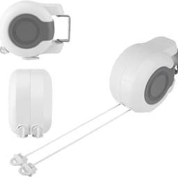 Intrekbare Waslijn voor Kleding - Buitenwanddroger met 2 Waslijnen - Eenvoudige Installatie voor Balkon en Tuin — thumbnail 3