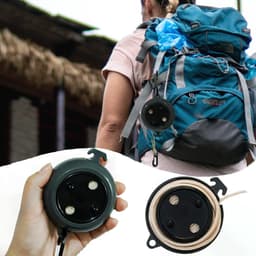 Intrekbare Waslijn, Draagbare Kledinglijn, 8 m Anti-wirwar Reiswaslijn, met 10 Vaste Gespen en 20 Wasknijpers, voor Balkon Camping VakantieTuin Buiten Binnen (8 m Zwart) — thumbnail 3