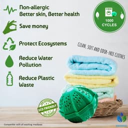 SnelShoppen - Exongy Wasballen, Wasmiddelvrij Wassen, 1000 Wasbeurten, BPA-vrij, Geschikt voor Allergieën en Eczeem, Duurzaam en Groen voor Kinderen — thumbnail 4