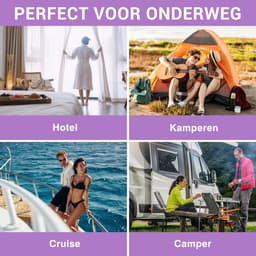 SnelShoppen - Draagbare Waszak Lavendel - Compact en Lichtgewicht Reiswasoplossing voor Kamperen, Backpacken en Onderweg - Ideaal voor Schone Kleding — thumbnail 2