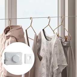 Uittrekbare Waslijn - Droogrek Wandmontage - Kleding Drogen - Ruimtebesparend Ontwerp - 5.1 Meter - Wit — thumbnail 3