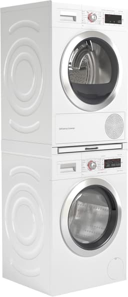 QIN® Tussenstuk Wasmachine Droger - Stapelkit - Tussenstuk Wasmachine en Droger - Tussenstuk Wasmachine Droger Zwart - Tussenstuk Wasmachine Droger Aeg - Wit - 54cm x 60cm x 8cm — thumbnail 3