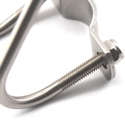 Dailygoods- Pijpclip U-vormig - Roestvrij Staal - 2 Stuks - Eenvoudig — thumbnail 4