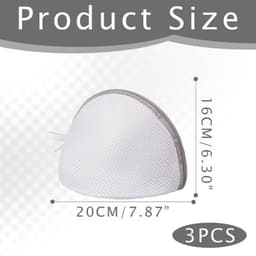 Wasnet 3 Stuks - Beha-Wasnet voor Wasmachine - Waterdoorlatend Net - Polyester - Ademend - Bescherming Beha - Waszak — thumbnail 3