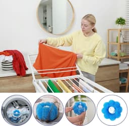 Dierenhaarvanger wasmachine 12 stuks - Siliconen en spons - Verwijdert dierenharen en pluisjes - ShopVlot — thumbnail 5