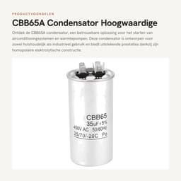 Dailygoods - CBB65A - Condensator - Hoogwaardige startcondensator - 450V 35uF - Waterdicht en duurzaam - Ideaal voor airconditioning en warmtepompen -... — thumbnail 1