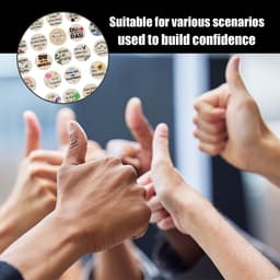 Dailygoods- Geluksbrengers 24 stuks - Houten Geluksbrenger - Ronde Mini-souvenirs - Inspirerende Citaten - Fluwelen Zakje - Tafeldecoratie - Gelukssteen — thumbnail 2