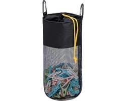 Wasknijperzak - Net tas - Wasknijpers opbergen - 300 vakken - 20 x 30 cm - Zwart