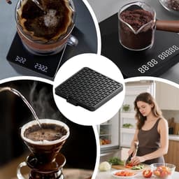 Koffieweegschaal Lekbak - Druppelvanger Aanrecht - Schoon Koffie Zetten - Zelfafvoerend Systeem - 12.5 cm - Zwart — thumbnail 5