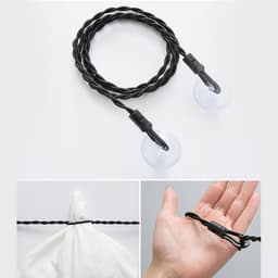 Draagbare Waslijn - Reis Waslijn - Kleding Drogen - Intrekbaar Touw - Tot 2.8m - Zwart — thumbnail 5