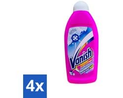 4 x Vanish Gordijnen - Kristalwit - Wasmiddel - Zonder Chloor - Witte Was - 500 ml - Wasmiddel Gordijnen - Wit Wasmiddel - Chloorvrij Wasmiddel - Gordijnen Schoonmaken - Gordijnen Bleken