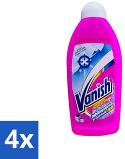 4 x Vanish Gordijnen - Kristalwit - Wasmiddel - Zonder Chloor - Witte Was - 500 ml - Wasmiddel Gordijnen - Wit Wasmiddel - Chloorvrij Wasmiddel - Gordijnen Schoonmaken - Gordijnen Bleken — thumbnail 1