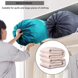 SnelShoppen - Pack van 2 Vouwbare Waszakken 120 Liter - Grote Opbergmand voor Vuile Was - Lichtgewicht Reistas - 61 x 92 cm - Grijs/Blauw — thumbnail 2