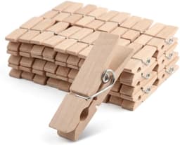 Mini houten wasknijpers 2,5 cm - Natuurlijke decoratie voor fotowanden, knutselprojecten en adventskalenders - Stevige en veelzijdige kleine knijpers voor creatieve toepassingen — thumbnail 1