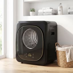 HOMCOM Laundry Dryer-Stahl, Kunststoff, Edelstahl-Schwarz — thumbnail 3