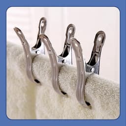 Handdoekklemmen Roestvrij Staal - Strandhanddoekklemmen - Kledingclips - Metalen Clips - Duurzaam - Goede Klemkracht - Wasknijpers — thumbnail 4
