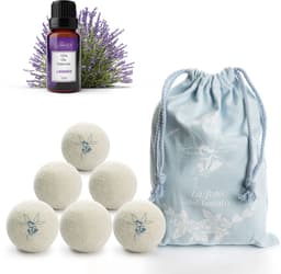 SnelShoppen - 6 LUMINER® Wol Droogballen met Lavendel Geur - Natuurlijke Wasverzachter, Snellere Droogtijd, 100% Wol, Energiebesparend, Perfect voor W — thumbnail 1