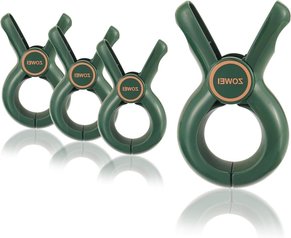 Grote Wasknijpers - Handdoek Klemmen - Wassen Ophangen - Winddicht Antislip - 10.5 cm - Groen — afbeelding 1