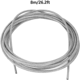 Waslijn Roestvrij Staal - Kabel met Spanslot - Kleding Drogen - Hoge Breukvastheid - Tot 8m - Zilver — thumbnail 4