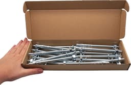 Wigankers M10 x 150 mm - Boutanker Betonnen plug - Muurbevestiging - Zelfuitzettend mechanisme - 20 stuks - Zilver — thumbnail 3