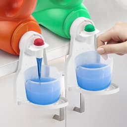3pcs Wasmiddel gietstandaard, voetbediende wasmiddeldispenser om morsen te voorkomen, ideaal voor wasmachines — thumbnail 1
