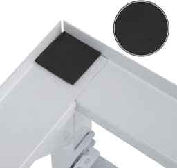 Metalen wasmachine-onderstel - Verhoogd frame - Apparaten plaatsen - Uittrekbare plank - 60 x 56 x 52 cm - Wit — thumbnail 3