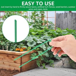 Grondankers Set - Tuinhaken Haringen - Bodem Vastzetten - Verzinkt Staal Groen - 15 cm - Groen — thumbnail 3