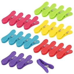 24 sluitclips voor zakken - Kunststof zakclips voor het vers houden van voedsel - 6 kleuren — thumbnail 1